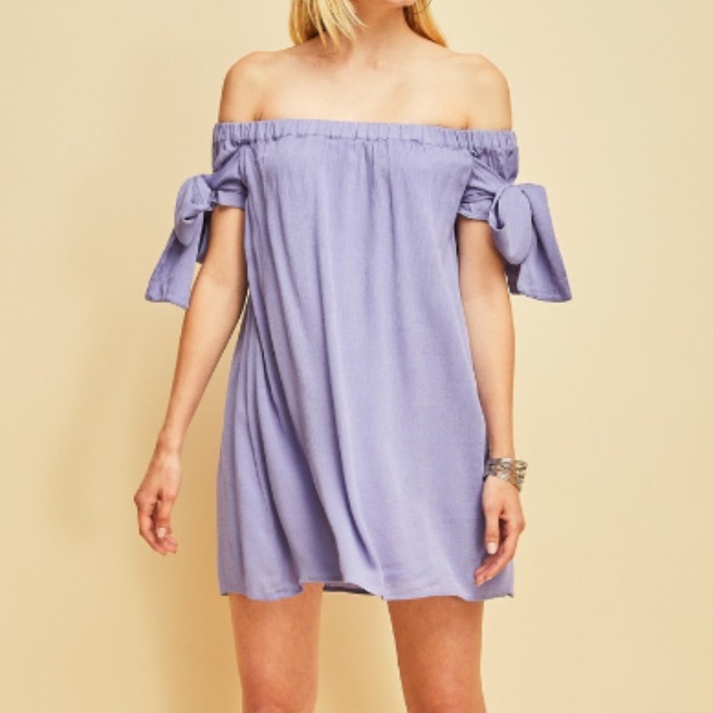 Blueberry Off-Shoulder Dress
